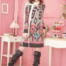 Blended Wool Long-Sleeve Tunic Dress: Bethany