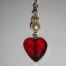 Red Heart Dangling Earrings