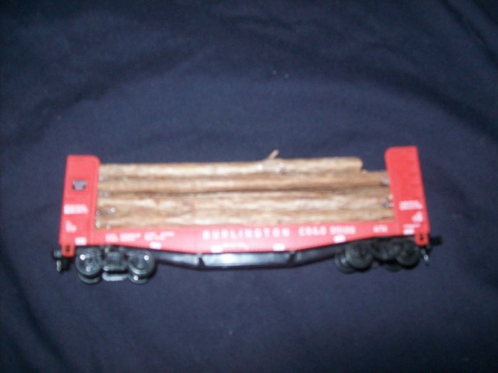 BURLINGTON CB&O 95126 LOG CAR HO MODEL TRAIN