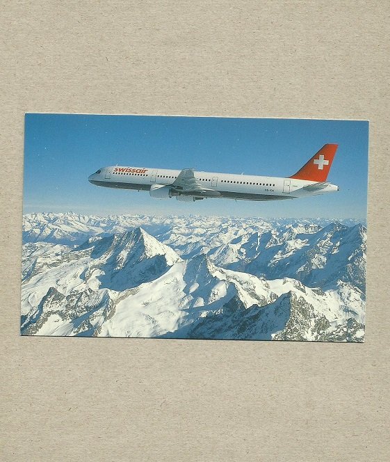 Swiss Air Airbus A321 111 Aircraft Airline Issued Promotional Postcard