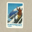 AEROFLOT SOVIET AIRLINES 1976 RUSSIAN AND ENGLISH LANGUAGE CREDIT CARD SIZE POCKET CALENDAR