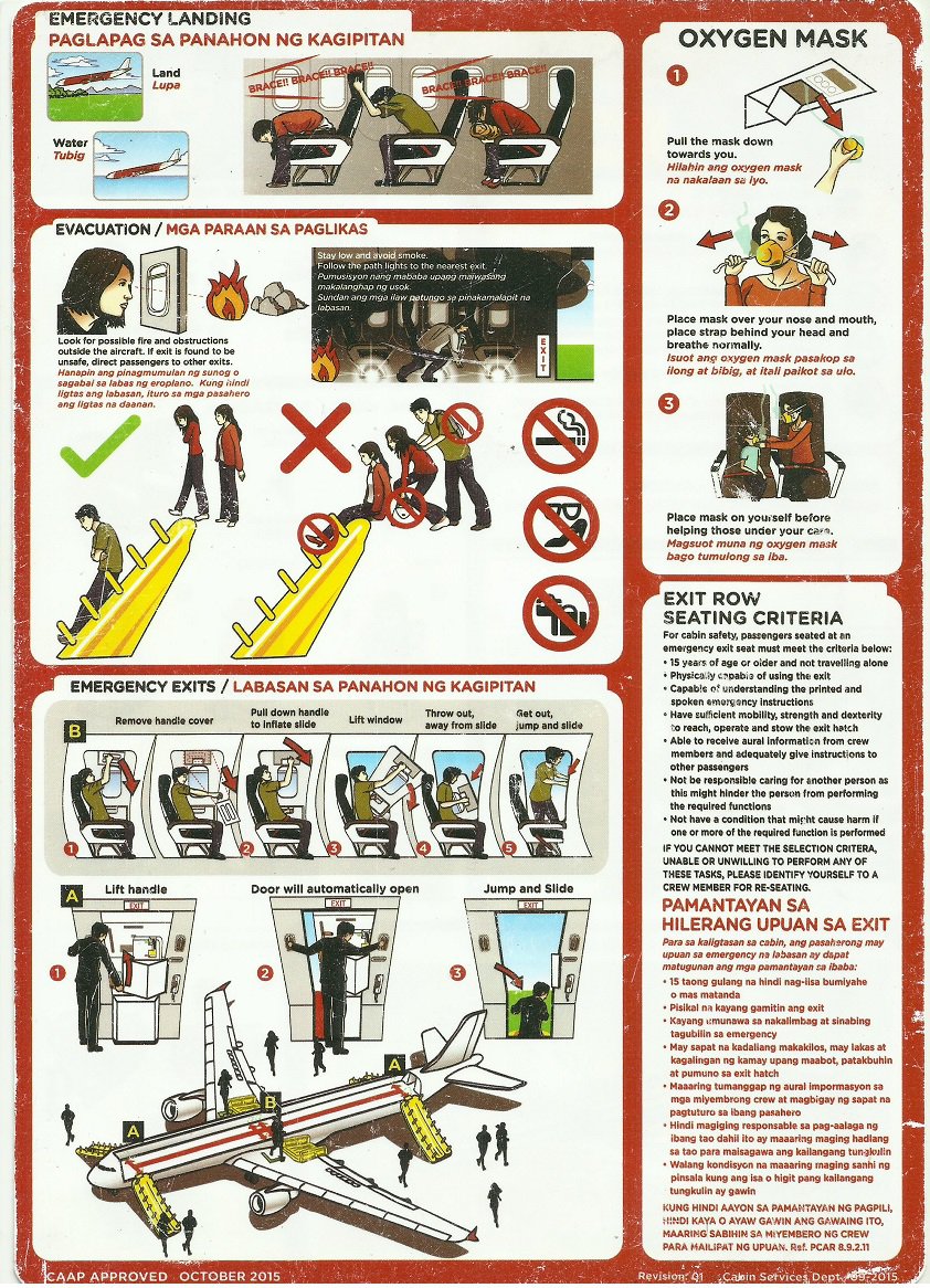 Airasia Air Asia Malaysian Airline Airbus A320 200 Airline Safety Card 8348