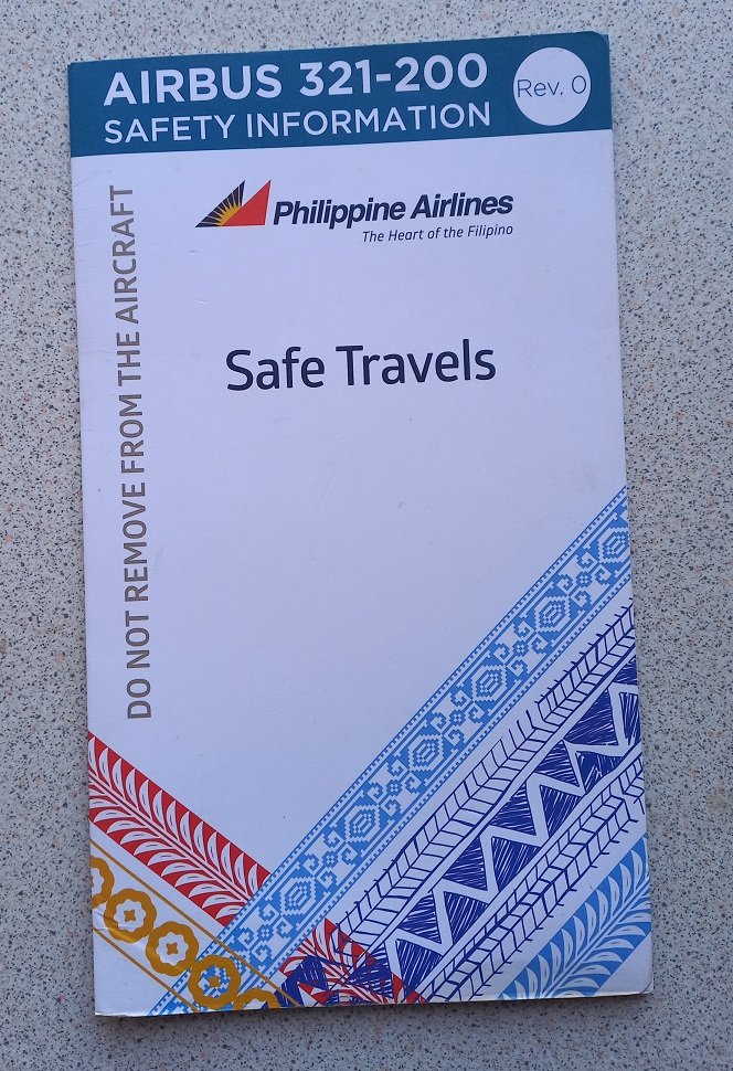 PHILIPPINE AIRLINES AIRBUS 321200 AIRLINE SAFETY CARD