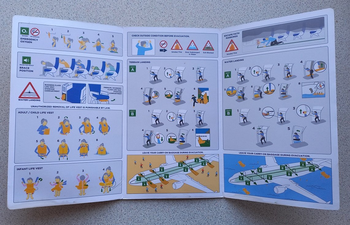 PHILIPPINE AIRLINES AIRBUS 321200 AIRLINE SAFETY CARD
