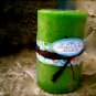 Bamboo Teak Pillar Candle 12oz