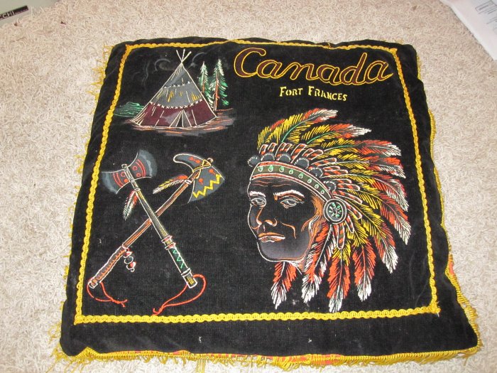 Fort Frances Canada pillowcase Native American Indian
