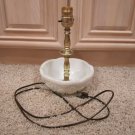 VINTAGE WHITE MILK GLASS ELECTRIC TABLE LAMP