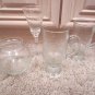 VINTAGE ANTIQUE ETCHED GLASS LOT OF 1 GLASS, 2 MUGS, AND 1 SUGAR BOWL