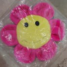 NEW YELLOW SMILEY FACE WITH PINK FLOWER PETALS STOOL CUSHION OR THROW PILLOW NEW YELLOW SMILEY FACE WITH PINK FLOWER PETALS STOOL CUSHION OR THROW PILLOW