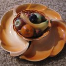 VINTAGE ANTIQUE LANE & CO VAN NUYS, CA CERAMIC FRUIT SNACK SET FOR FRUIT NUTS