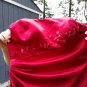 RED STRAPLESS BRIDESMAID'S DRESS, PARTY GOWN, SIZE 12, WITH BEADING