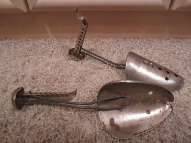 2 VINTAGE METAL SHOE STRETCHERS
