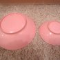 2 VINTAGE PINK PLASTIC BOWLS, 3 CUPS, 1 DIVIDED DISH - MELMAC MELAMINE STYLE