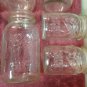 11 VINTAGE ANTIQUE BALL CLEAR GLASS CANNING JARS - PERFECT MASON, MASON
