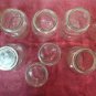 11 VINTAGE ANTIQUE KERR CLEAR GLASS CANNING JARS - SELF-SEALING, GLASS TOP, ETC.