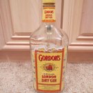 VINTAGE GORDON'S LONDON DRY GIN EMPTY BOTTLE ALCOHOL ADVERTISING