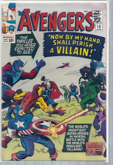 AVENGERS # 15, 4.5 VG +