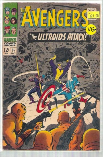 AVENGERS # 36, 4.5 VG +