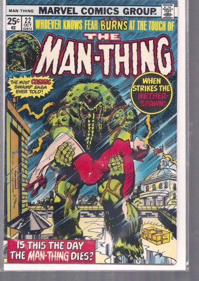 MAN-THING # 22, 4.5 VG +