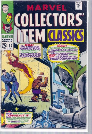 MARVEL COLLECTORS' ITEM CLASSICS # 17, 4.5 VG +