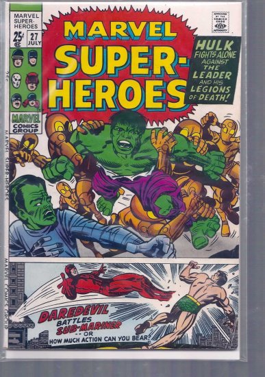 MARVEL SUPER-HEROES # 27, 4.5 VG +