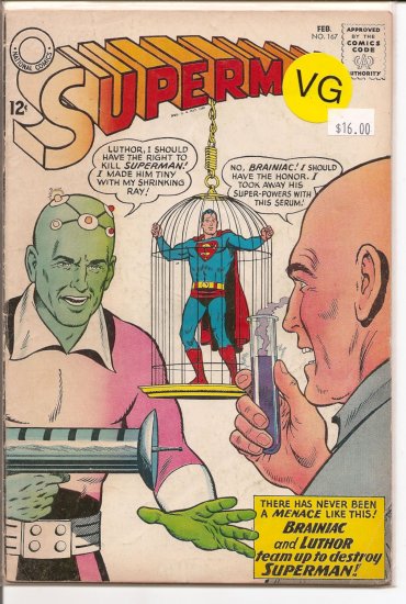 Superman # 167, 4.0 VG