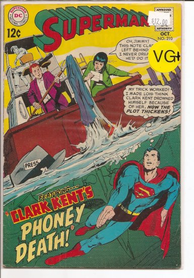 Superman # 210, 4.5 VG +
