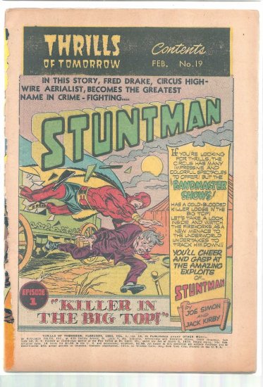 THRILLS OF TOMORROW # 19, 1.0 FR