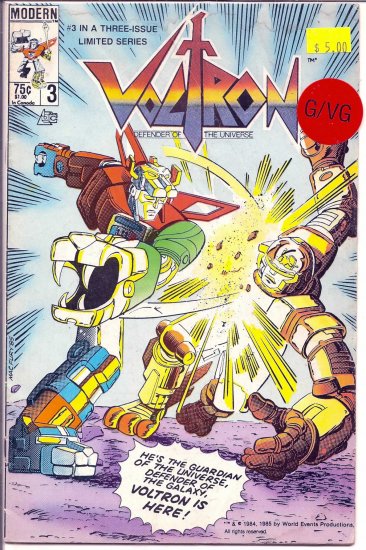 Voltron # 3, 3.0 GD/VG
