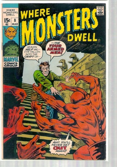 WHERE MONSTERS DWELL # 8, 4.5 VG +