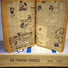 SAN FRANCISCO CHRONICLE BOUND VOLUME JUNE 1945, 3.0 GD/VG 