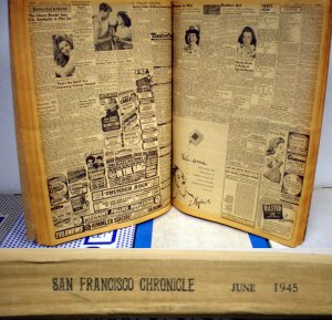 SAN FRANCISCO CHRONICLE BOUND VOLUME JUNE 1945, 3.0 GD/VG 