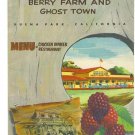 Knott's Berry Farm And Ghost Town Menu # 1958, 4.5 VG + 