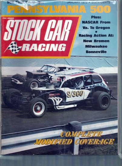 STOCK CAR RACING 1972 LOT # 1, 4.5 VG +