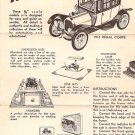 Inst Sheet 1914 Regal Coupe