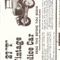 Inst Sheet 1927 T Vintage Police Car