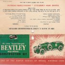 Inst Sheet 1930 Bentley