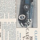 Inst Sheet 1931 Cadillac V 16 Sport Phaeton