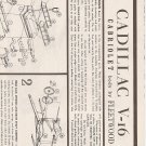 Inst Sheet 1931 Cadillac V16