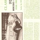 Inst Sheet 1934 Mercedes 500K Gold Cup Ser
