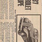 Inst Sheet 1937 Chev Coupe Trophy Series