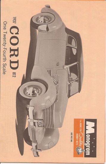 Inst Sheet 1937 Cord