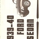 Inst Sheet 1939-40 Ford Sedan