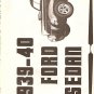 Inst Sheet 1939-40 Ford Sedan