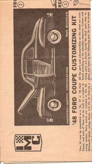 Inst Sheet 1948 Ford Coupe
