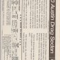 Inst Sheet 1950 Austin Drag Sedan