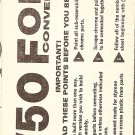 Inst Sheet 1950 Ford Convertilbe