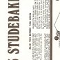 Inst Sheet 1953 Studebaker