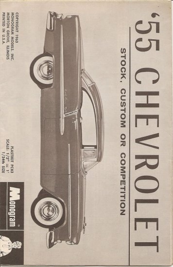 Inst Sheet 1955 Chev