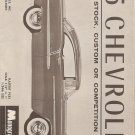 Inst Sheet 1955 Chev